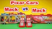 Disney Pixar Cars with Mack Transporter and Mack from Car 1 with Lightning McQueen, and Mater
