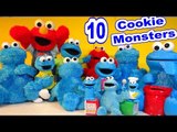 Cookie Monster Collection featuring 10 Cookie Monsters and our PUPPY