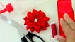 DIY flores Kanzashi red flowers in ribbons