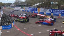Restart Big Pile Up 2016 Indy Car St. Petersburg