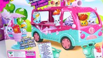 Shopkins Season 3 Glitzi Scoops Ice Cream Truck Playset Food Fair 4 Exclusive Toys Video U