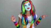My Little Pony Rainbow Dash Makeup Tutorial! Equestria Girl Doll Cosplay | 메이크업 자습서 2016