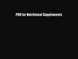 Read PDR for Nutritional Supplements Ebook Free