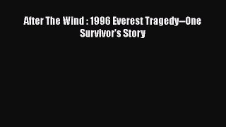 Download After The Wind : 1996 Everest Tragedy--One Survivor's Story PDF Free