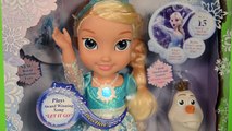 Elsa Cantando Frozen Let it Go e Falando frases com o boneco Olaf Frozen Portugues e Español