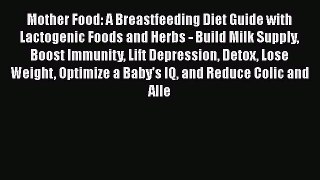 Read Mother Food: A Breastfeeding Diet Guide with Lactogenic Foods and Herbs - Build Milk Supply