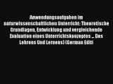 [PDF] Anwendungsaufgaben im naturwissenschaftlichen Unterricht: Theoretische Grundlagen Entwicklung