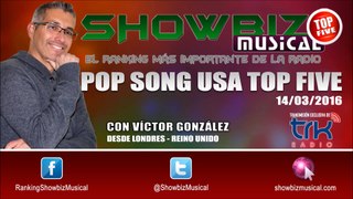 Ranking Musical Pop Song USA Top Five / 14-03-2016