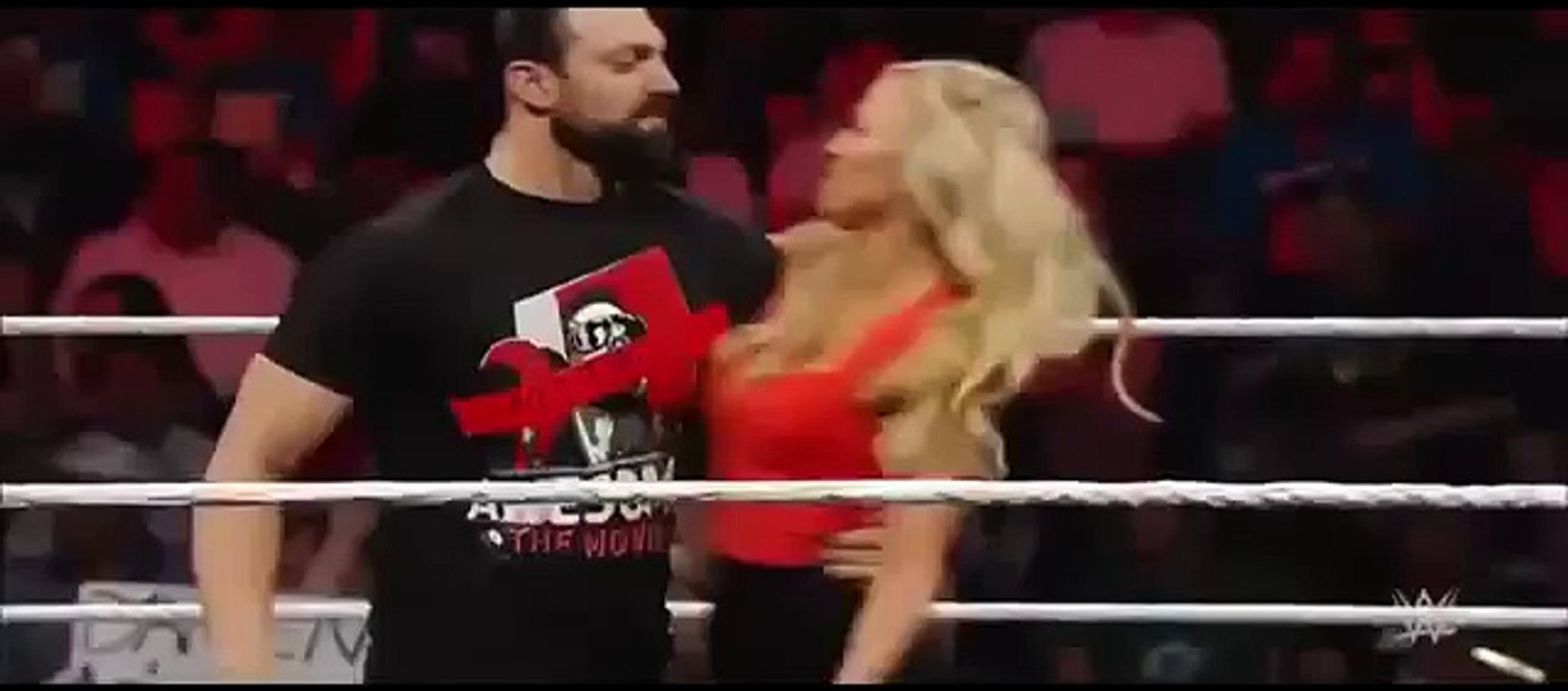 Damien MizDow Kiss summer rae at smackdown and attaking the miz