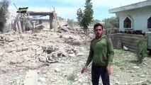 درعا: دمار هائل في مدينة نوى نتيجة قصفها من قبل قوات النظام بالبراميل المتفجرة 21-4-2014