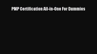 Read PMP Certification All-in-One For Dummies Ebook Free