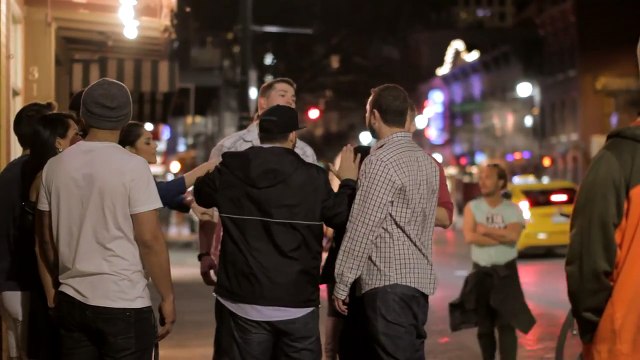 Guy knocks out 2 in street fight downtown Austin 2016