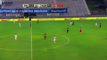 Brum intentó desde afuera. Gimnasia 0 - Olimpo 0. Fecha 4. Primera División 2016.