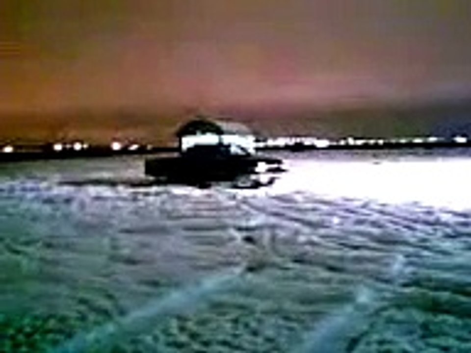 My wife doing donuts