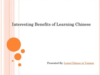 Interesting Benefits of Learning Chinese
