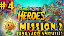  4| Plants vs. Zombies Heroes Gameplay Walkthrough Guide | Mission 2 |Android iOS Hearthstone HD
