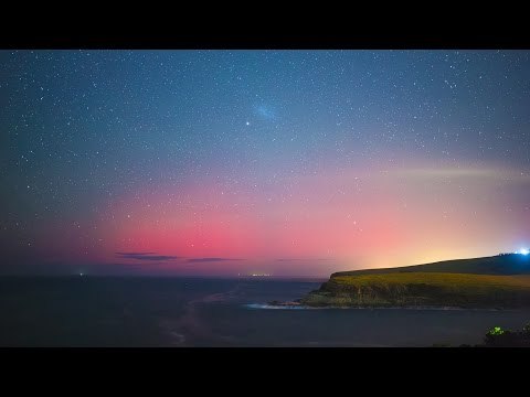 Aurora Australis Shines Bright Pink Over Kiama