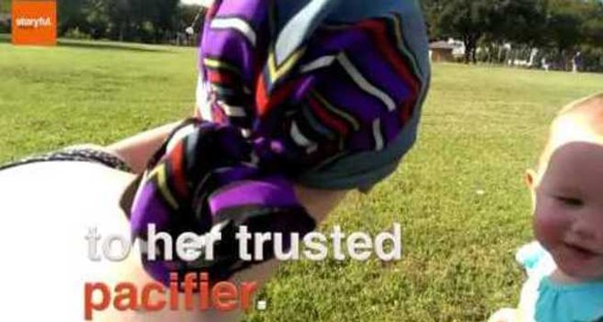 Toddler Says Goodbye to Pacifier in Cutest Way