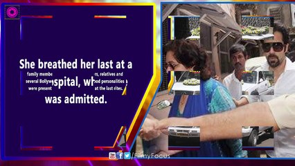Funeral Of Emraan Hashmi's Mother Maherahh Hashmi - Filmyfocus.com
