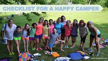 Checklist Of A Happy Camper