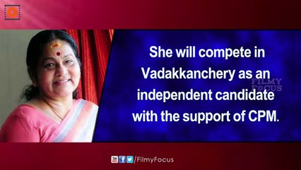 KPAC Lalitha To Be An Independent Candidate in Election 2016 - Filmyfocus.com