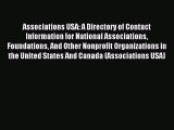 Read Associations USA: A Directory of Contact Information for National Associations Foundations