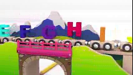 ABC song for children. Nursery rhymes for babies. Trains cartoons for children.