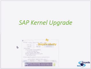 SAP Kernel Upgrade System _ Upgrading SAP Kernel