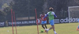 Dja Djédjé se donne à fond à l'entraînement