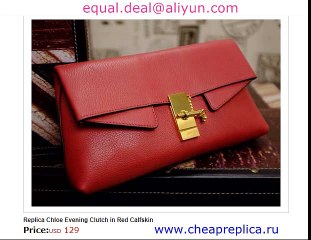 Chloe Evening Clutch in Red Calfskin for Sale