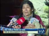 Una familia perdió su casa por un deslizamiento de tierra en Cuenca