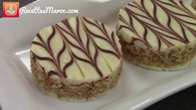 Petits Gâteaux aux Amandes & Chocolat - Almond & White Chocolate Treats - حلوة الرخامة بشكلاط و لوز