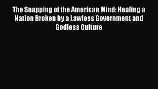 Download The Snapping of the American Mind: Healing a Nation Broken by a Lawless Government