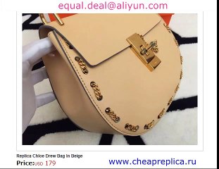 Chloe Drew Bag In Beige Real Leather for Sale