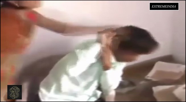 Indian Desi Wife / Bhabhi Beating Her Cheating Husband