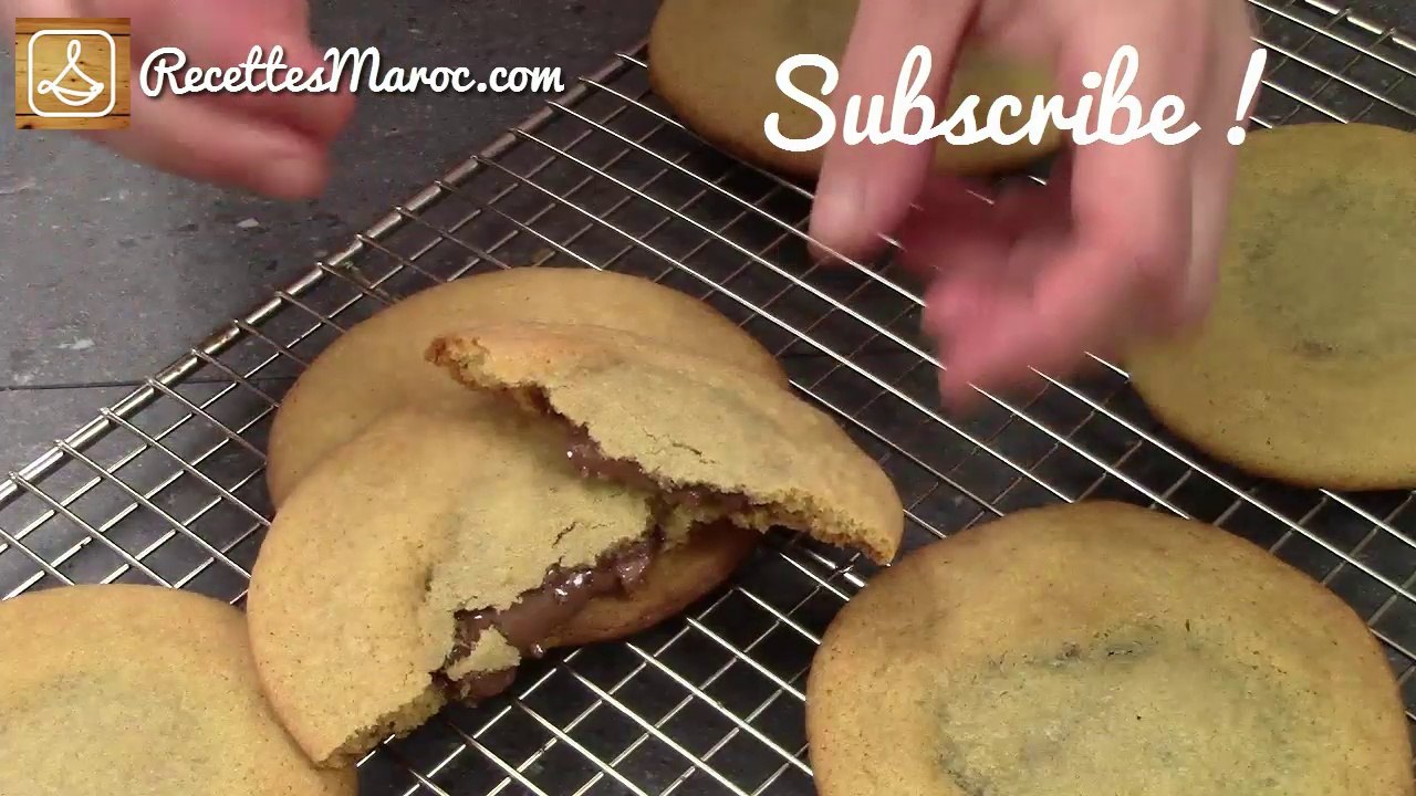 Biscuits Fourrés au Nutella - Nutella Stuffed Cookies - بسكويت معمر بشكلآط
