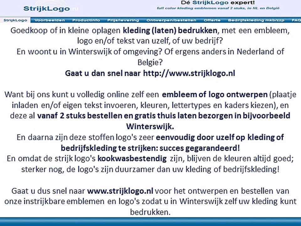 Kleding bedrukken Winterswijk