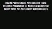 Read How to Pass Graduate Psychometric Tests: Essential Preparation for Numerical and Verbal