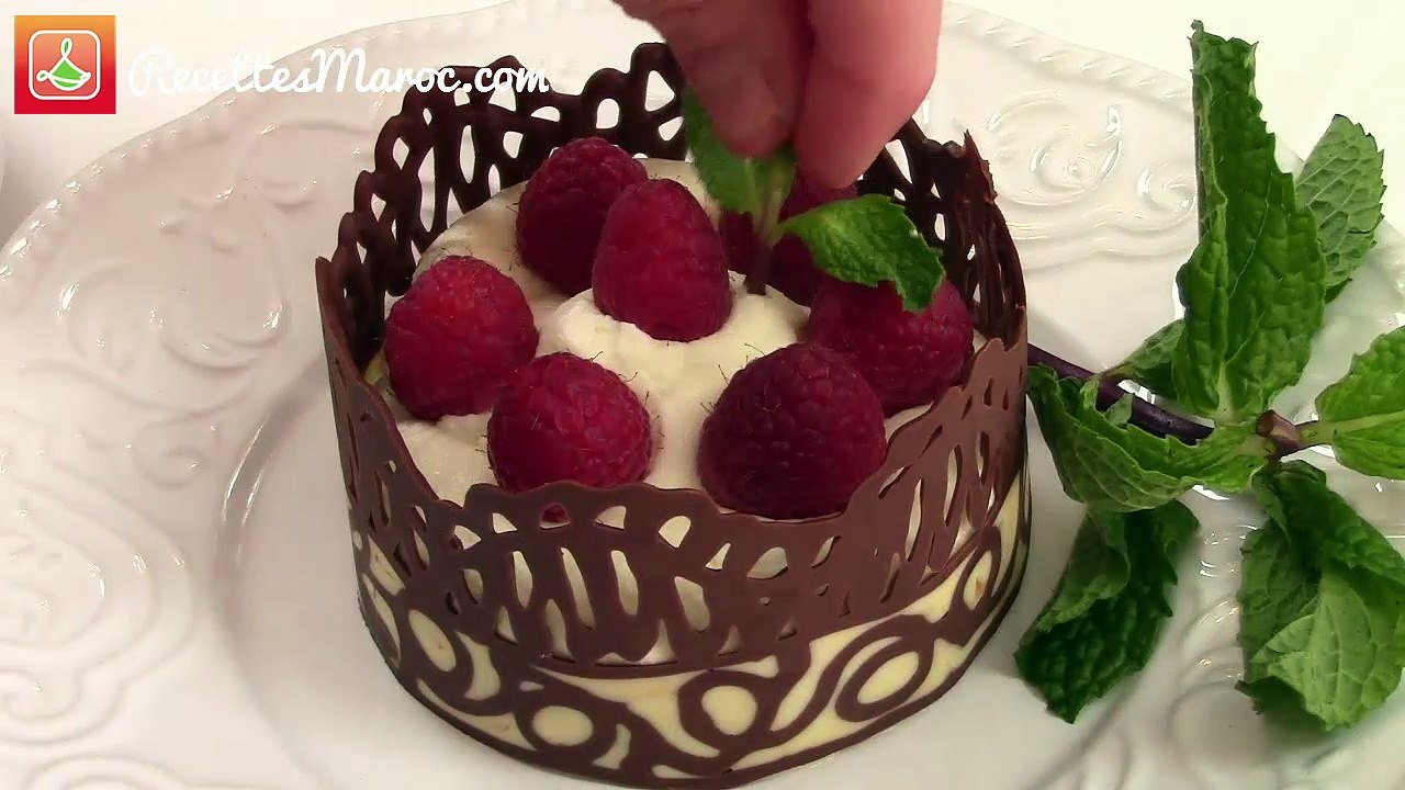 Dentelles en Chocolat & Mousse - Chocolate Lace Cup & Mousse - دانتيل الشوكولاته و موس