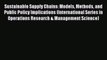 [PDF] Sustainable Supply Chains: Models Methods and Public Policy Implications (International