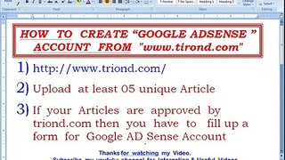 How to Google Adsense approval from Triode