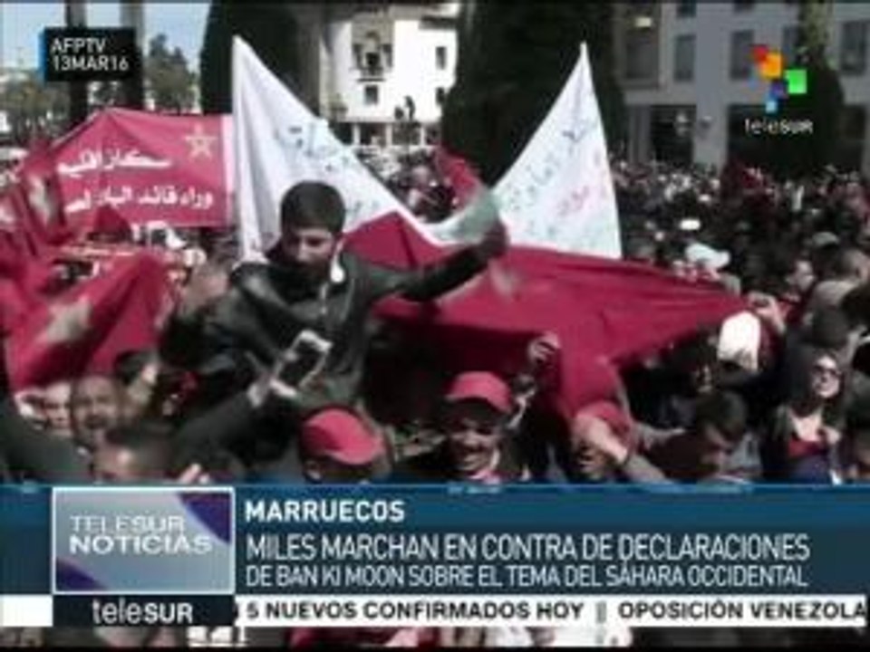 Marroquíes rechazan declaración de Ban Ki-moon sobre tema de saharauis