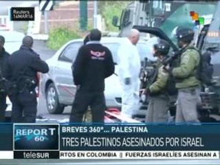 Israel: ejército sionista asesina a tres palestinos