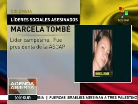 Colombia: paramilitares asesinan a líderes sociales