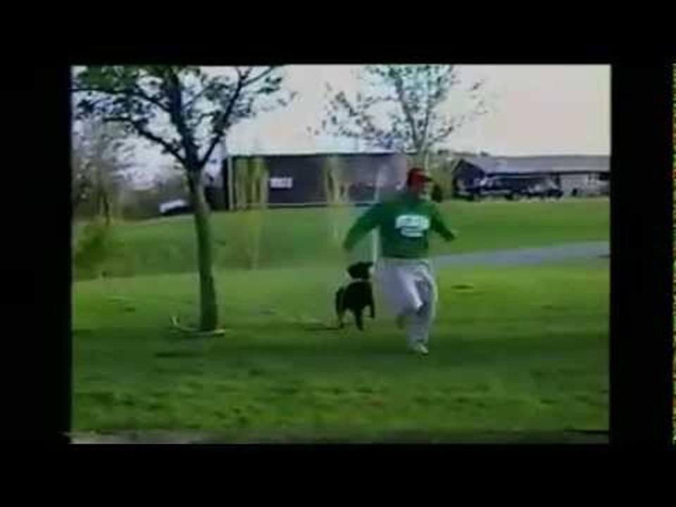 Dog Steals Hose and Sprays Owner   So funny !