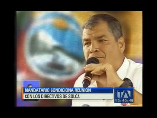 Correa condiciona el diálogo con directivos de Solca