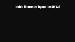 Download Inside Microsoft Dynamics AX 4.0 Free Books