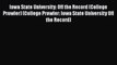 Read Iowa State University: Off the Record (College Prowler) (College Prowler: Iowa State University