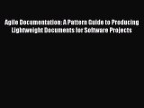 Read Agile Documentation: A Pattern Guide to Producing Lightweight Documents for Software Projects