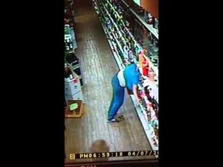 Was this lady trying to peek into Narnia